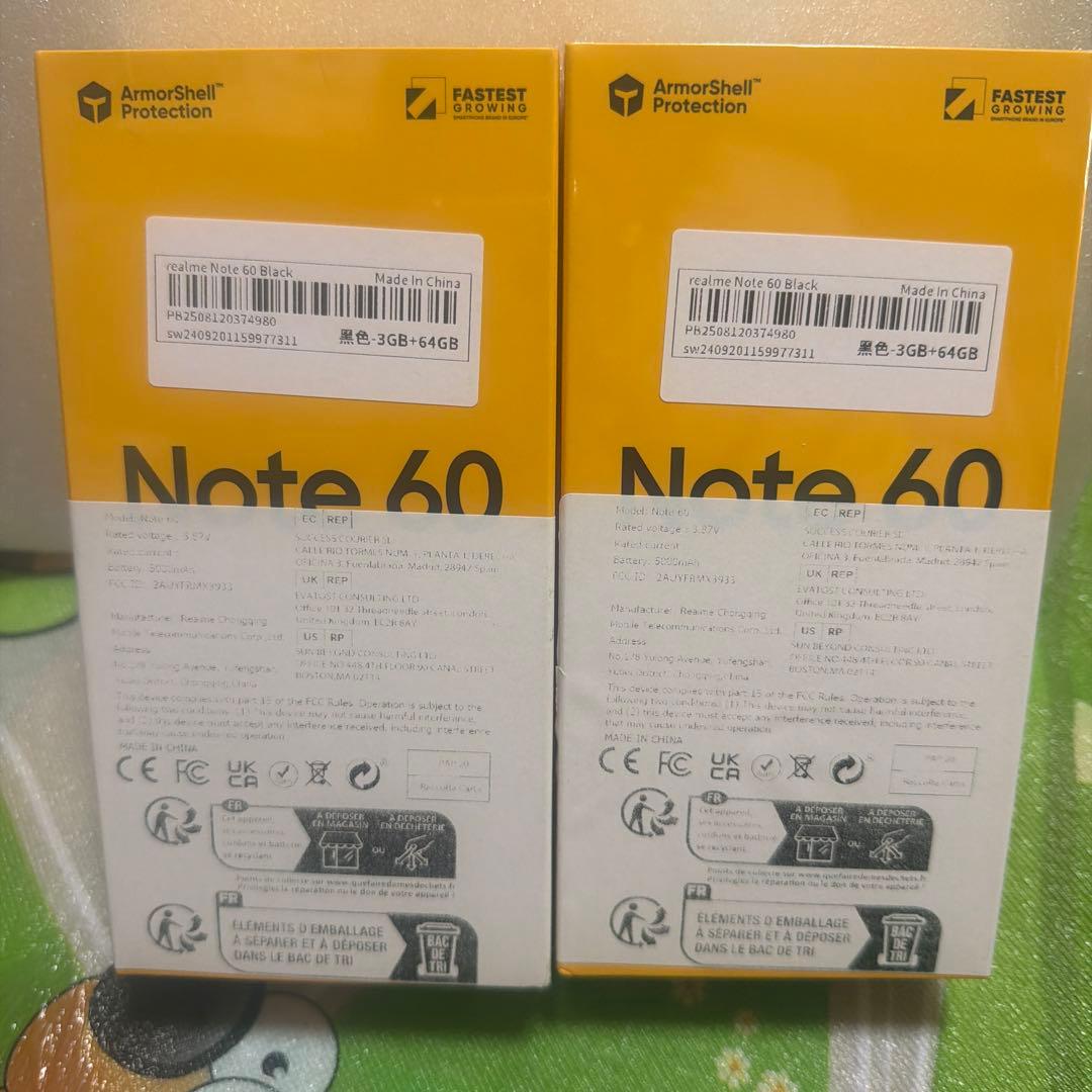 realme Note 60 36GB+16GB 2 個