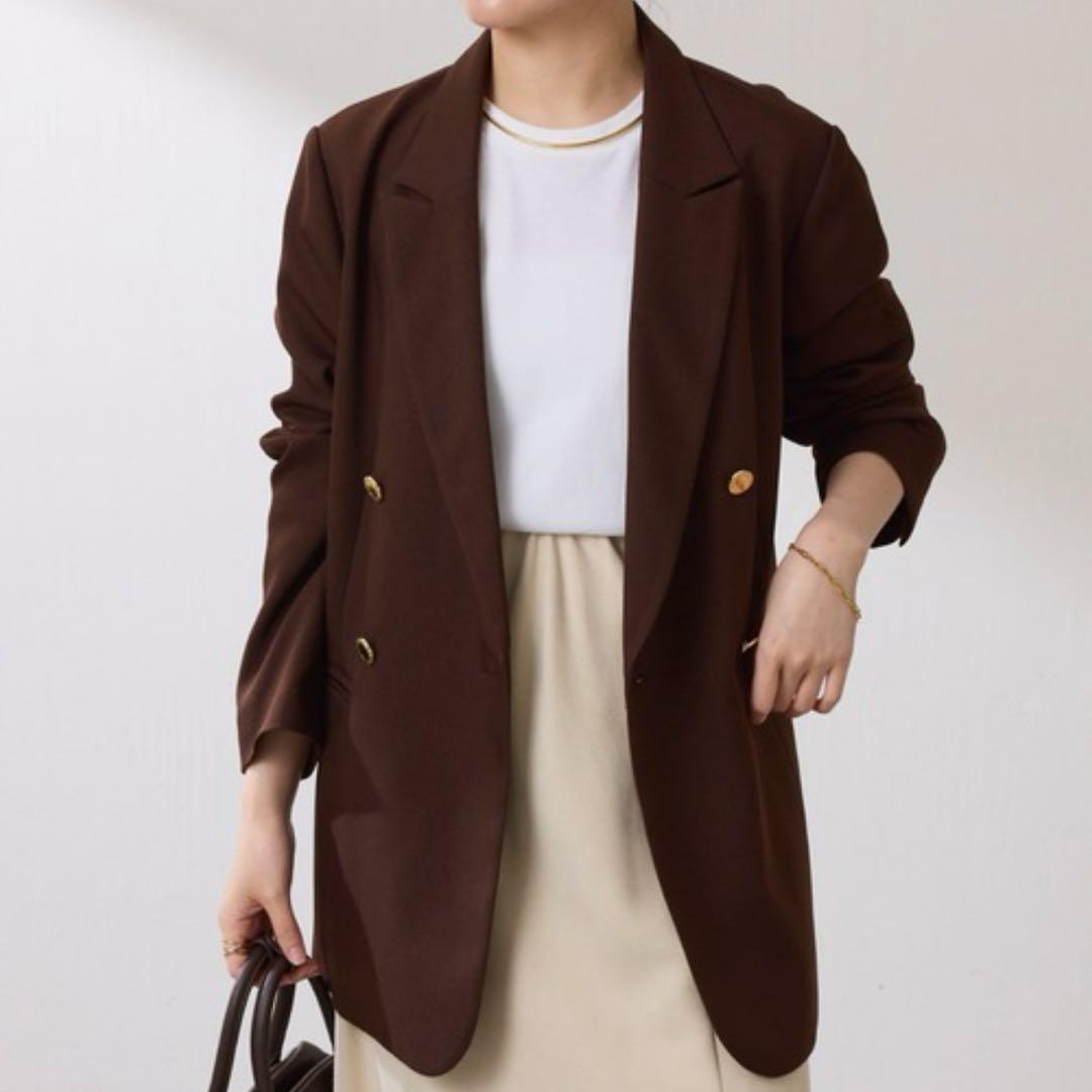 COLLAGE GALLARDAGALANTE 　ウールライクダブルジャケット