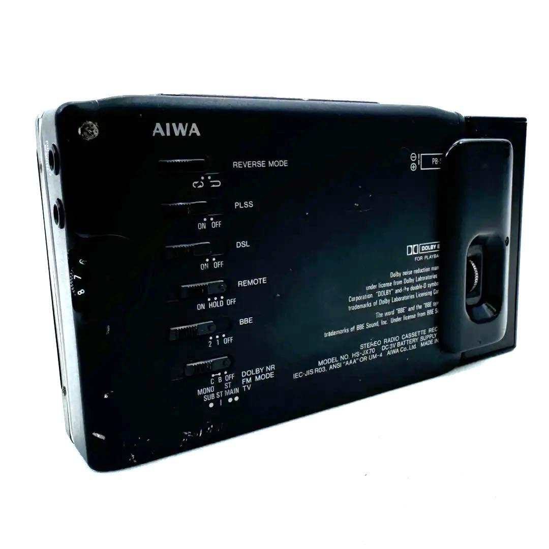 AIWA カセットボーイ HD-JX70 外付け電池ケース付 【ジャンク品】