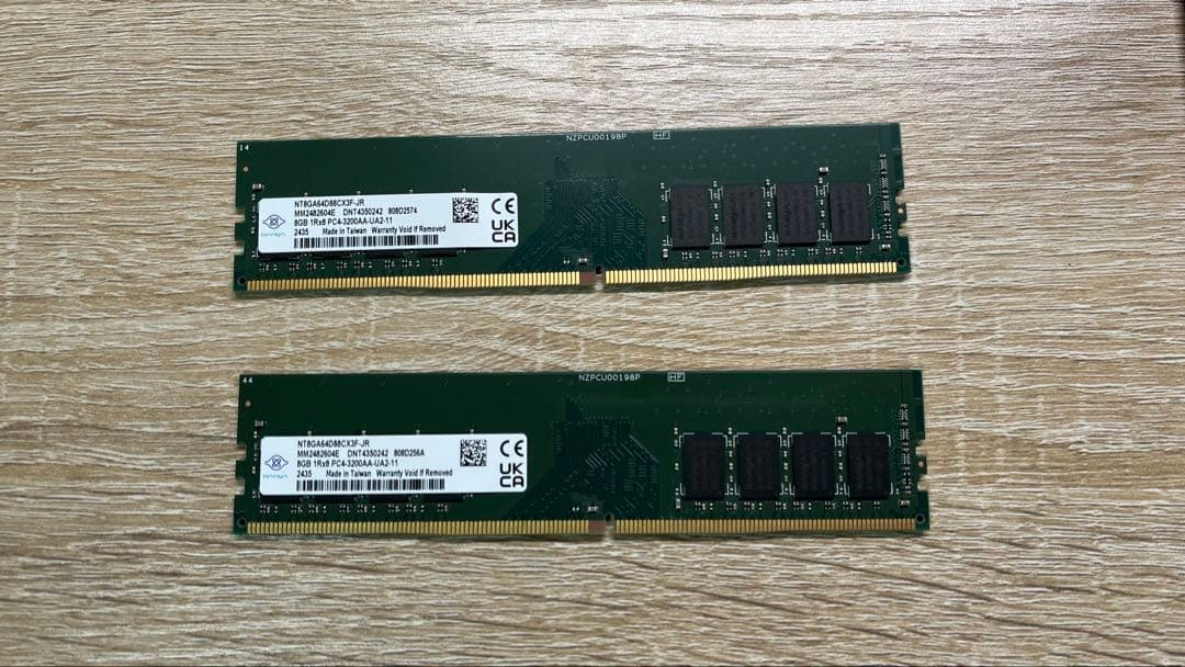 Nanya DDR4-3200 8GB×2セット（16GB）デスクトップ用メモリ