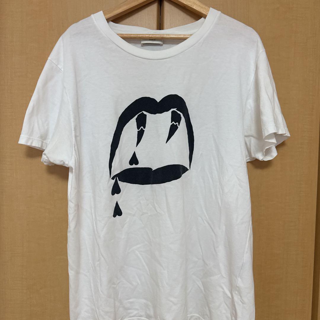 サンローランパリ ブラッドラスター ヴァンパイアT 白 コットン M