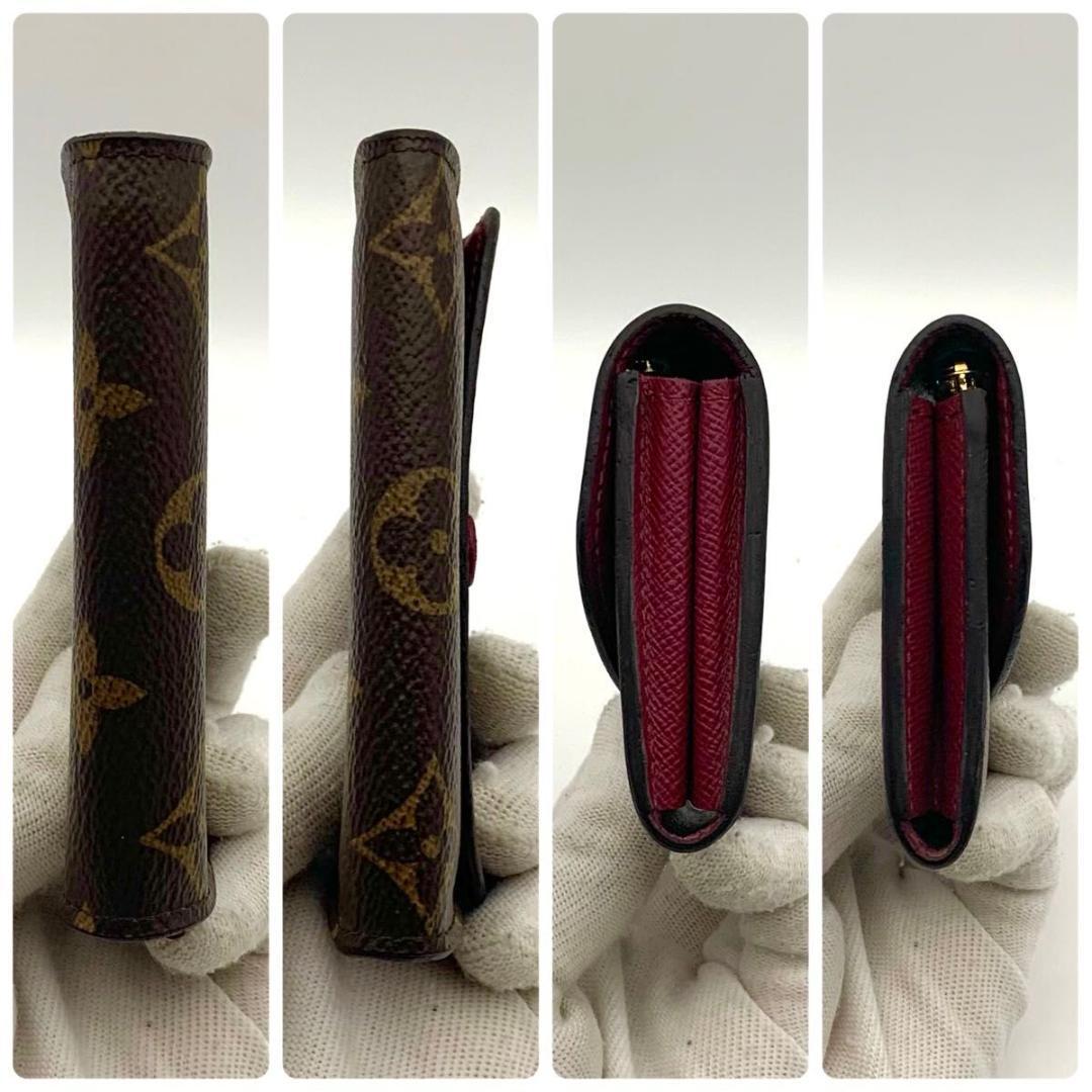 美品 ルイヴィトン ポルトモネ ロザリ フューシャ 財布 コンパクト モノグラム