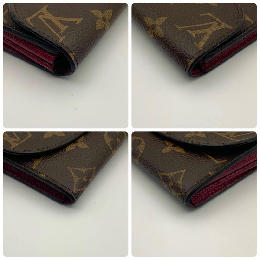 美品 ルイヴィトン ポルトモネ ロザリ フューシャ 財布 コンパクト モノグラム