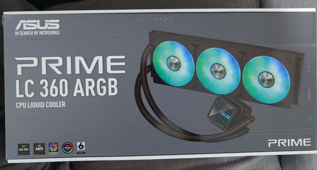 ASUS PRIME LC 360 ARGB CPU液体クーラー