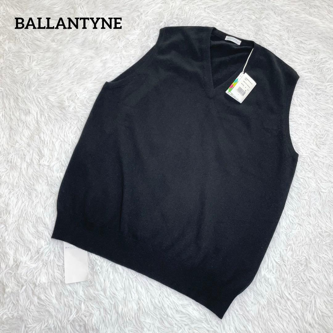 【新品未使用】バランタインカシミア・カシミヤ・ニット・ベスト・Vネック・46