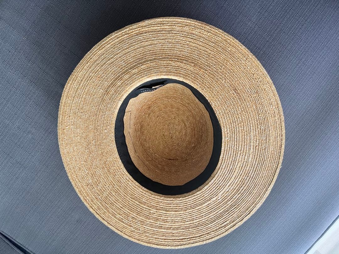 wicagrocery 麦わら帽子 ウィカグロサリー 太リボン