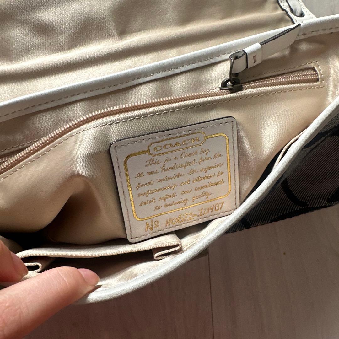 美品希少コーチ　レガシー　ショルダーバッグ　ターンロック　シグネチャー　65周年