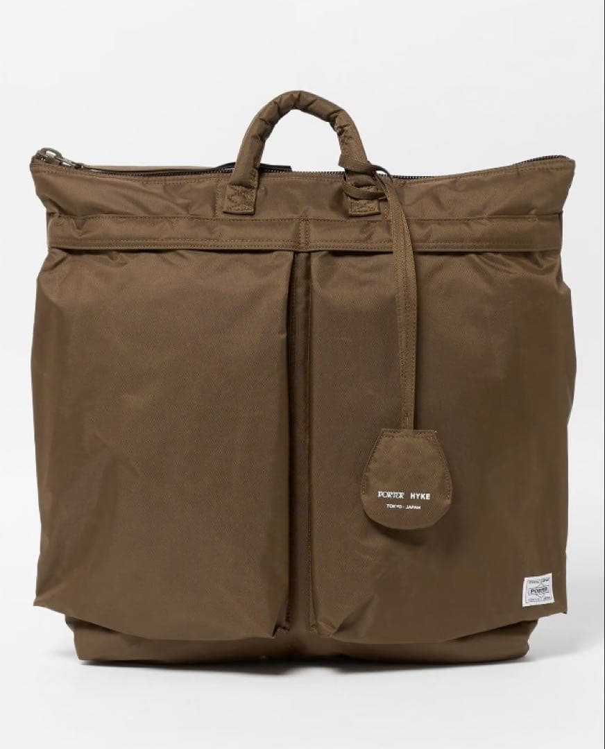 HYKE × PORTER HELMET BAG COYOTE BROWN