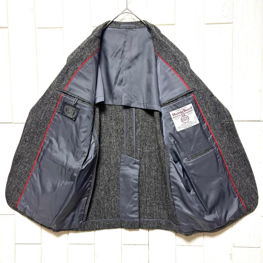 美品 J.PRESS × Harris Tweed テーラードジャケット グレー