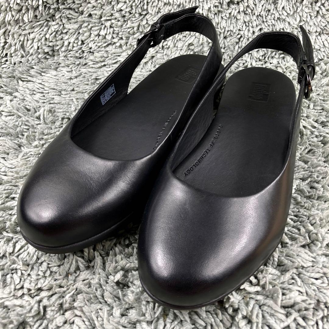 未使用級 fitflop レザー パンプス サンダル ミュール 24cm
