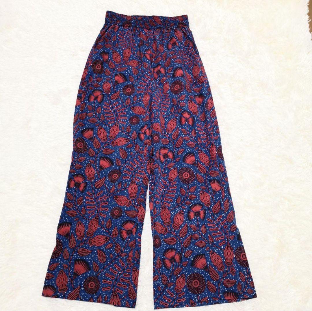 ジャーナルスタンダードレリューム　アフリカンフラワープリントパンツ　レッド