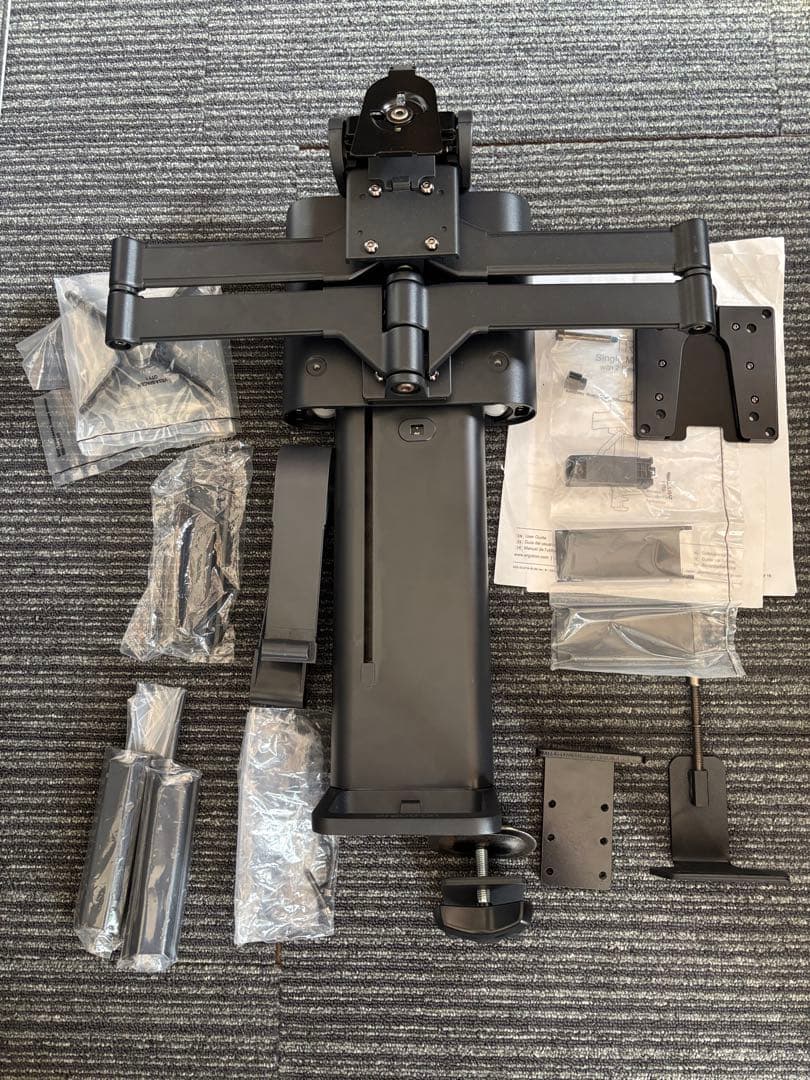 エルゴトロン TRACE モニターアーム ブラック　スリムクランプ付き