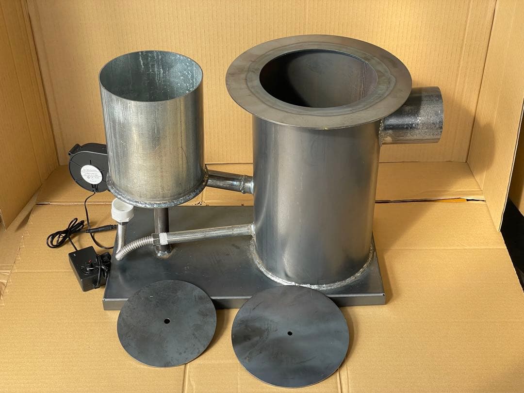 廃油ストーブ　耐熱塗装無し　送風機付き
