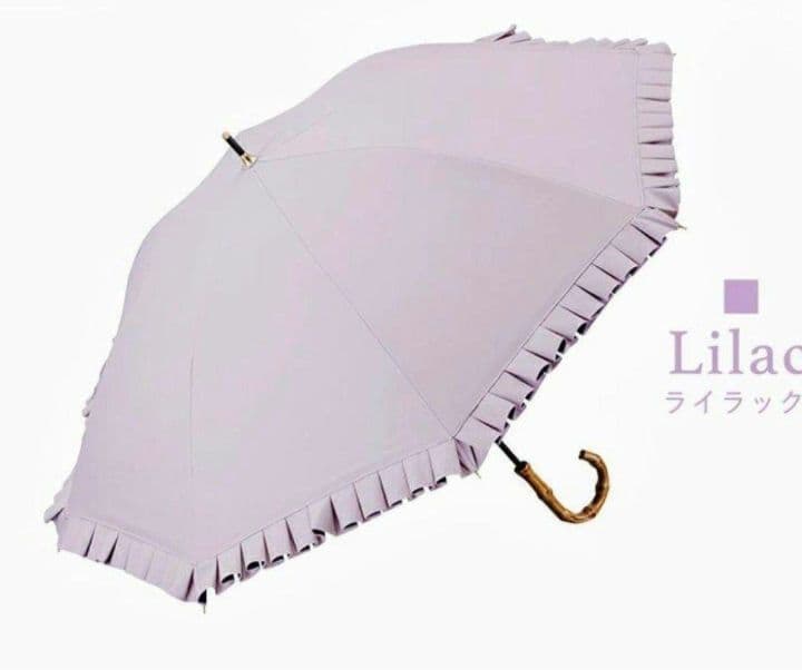 COKAGE+ 【限定】日傘 竹手元 フリル ライラック