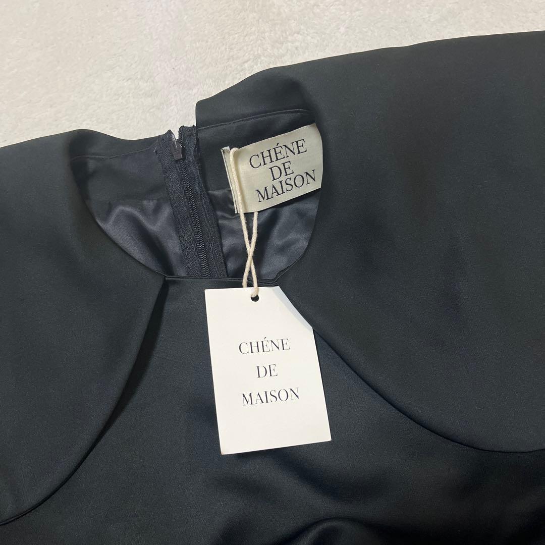 CHENE DE MAISON デザインワンピース ギャルソン系 ブラック