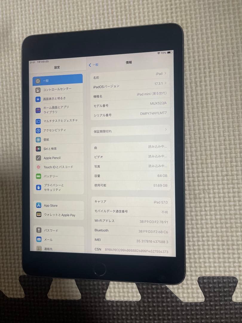 Ipad Mini 第5世代64GB