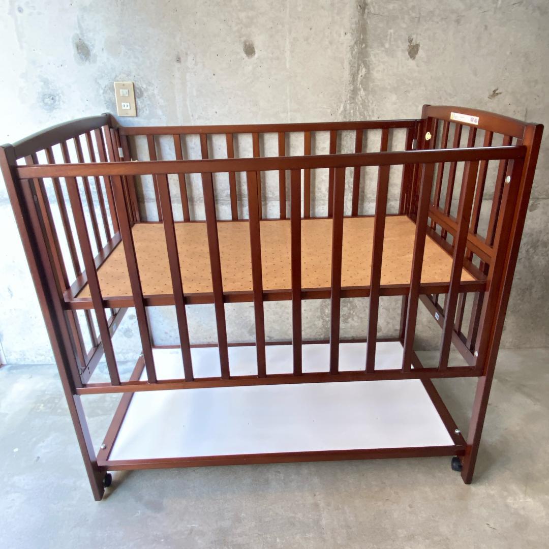 ヤマサキ　ツーオープン　ハイタイプ　レギュラーサイズ　高級ベビーベッド