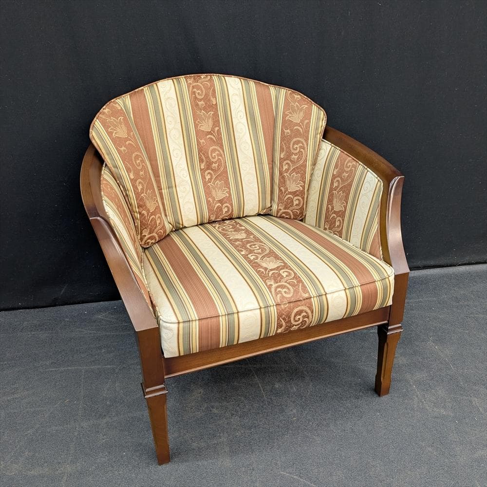 美品　マルニ　地中海　1人掛けソファ　シングルソファ　1P　リビング　天然木