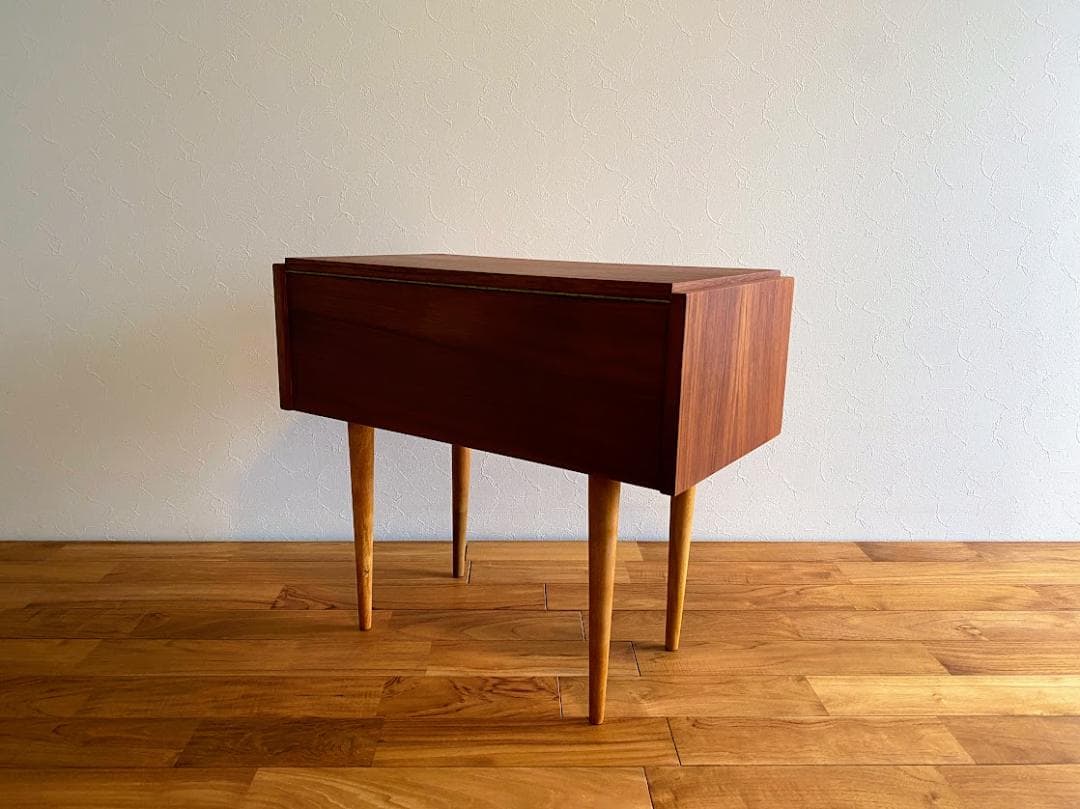 1960-70s ヴィンテージ サイドテーブル ボックス キー付 仕上済