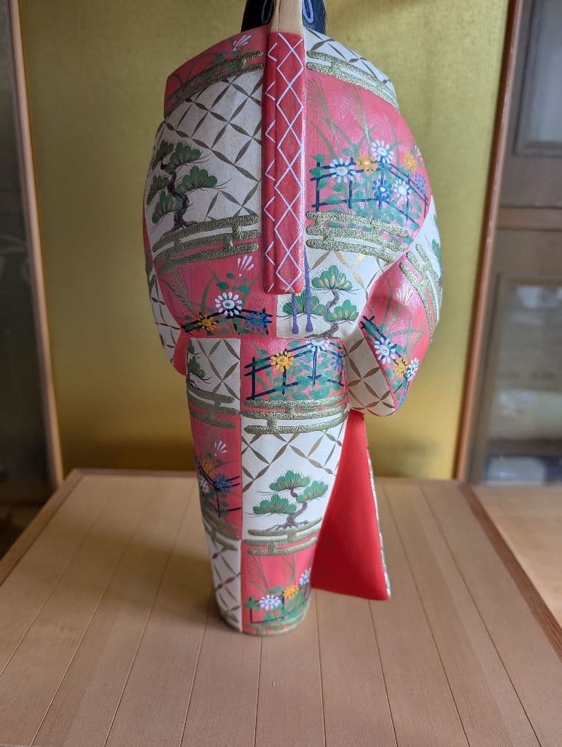 美品 【伝統工芸士 白石一敏作】博多人形『熊野 舞』 ガラスケース付き