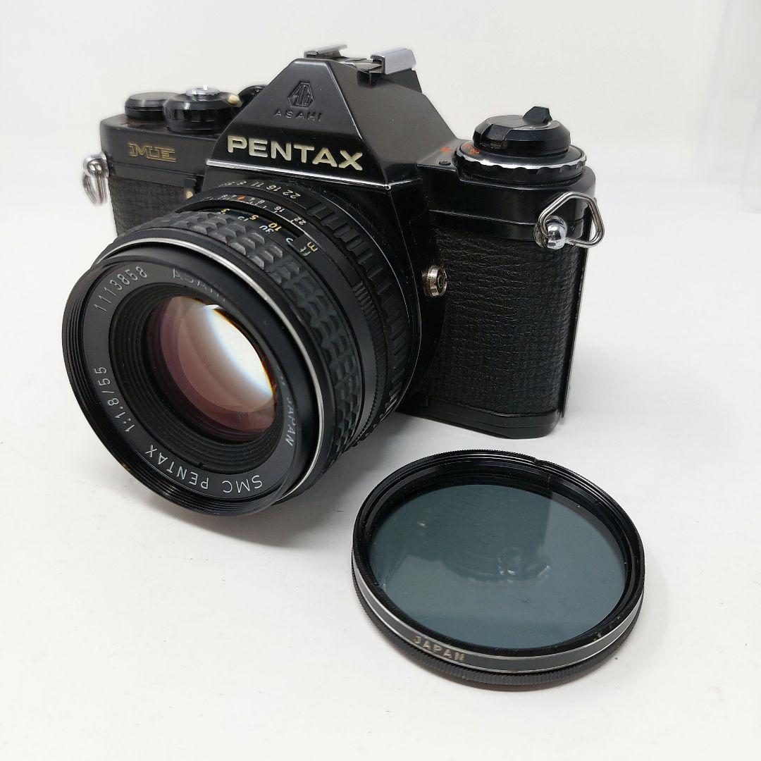 【完動品】美品 PENTAX ME ブラックボディ レンズ PLフィルター付