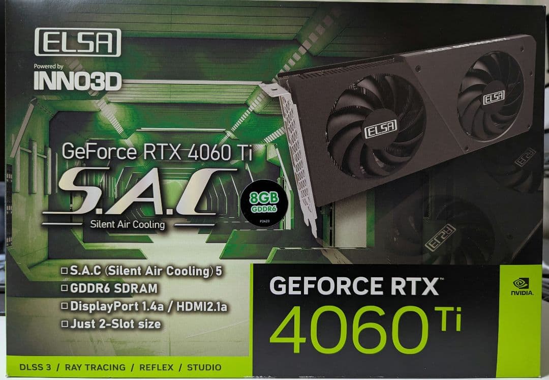 グラフィックボード・グラボ・ビデオカード ELSA GeForce RTX 4060 Ti 8GB