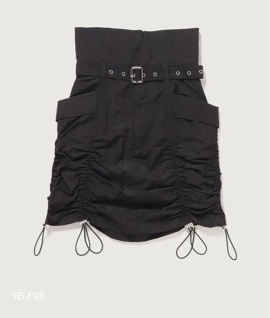 かれんDRAWSTRING GATHER MINI SKIRT