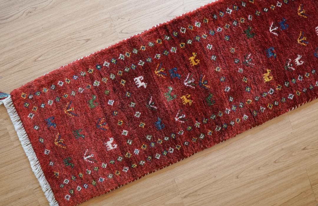 120×44cm ペルシャ ギャッベ アマレ族 ギャベ　 ランナー