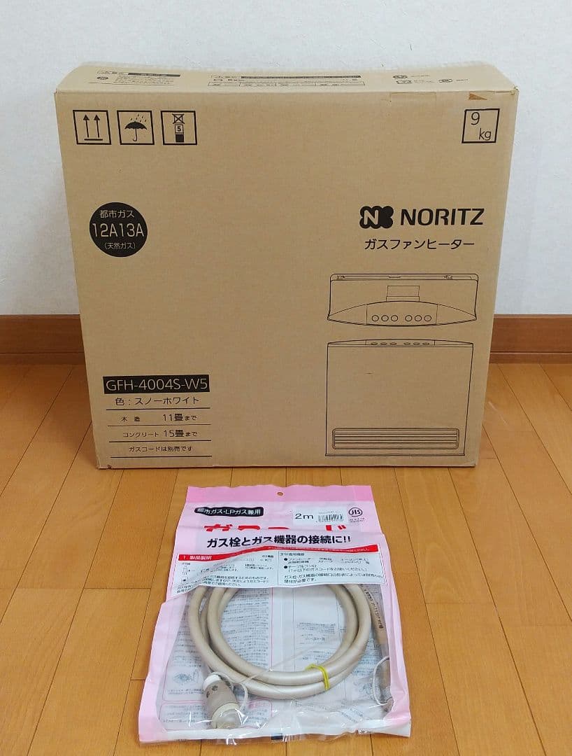 【新品】NORITZ ガスファンヒーター 都市ガス エコモード