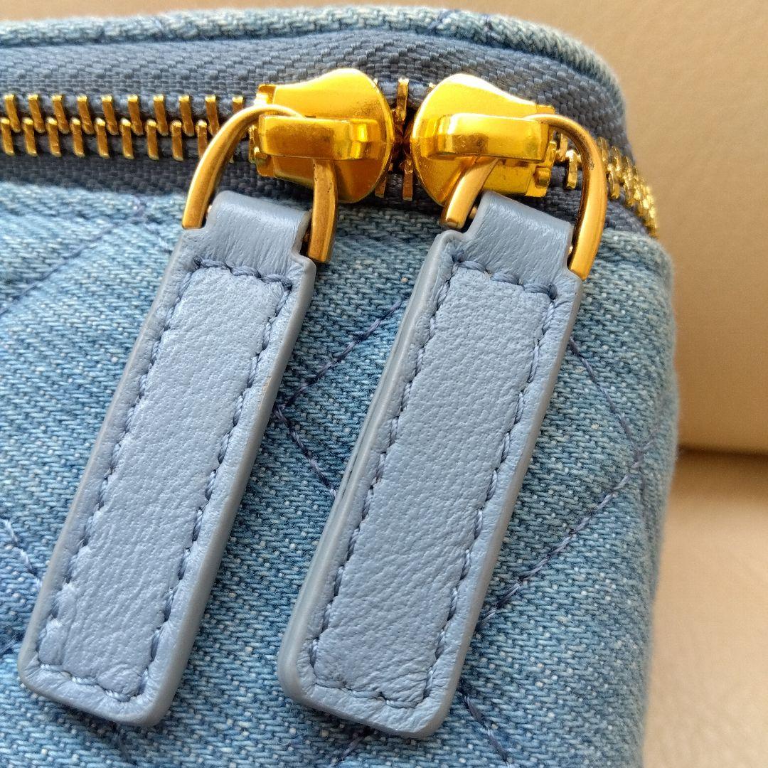 CHANEL シャネル　ブルー デニム チェーンバッグ　ノベルティ