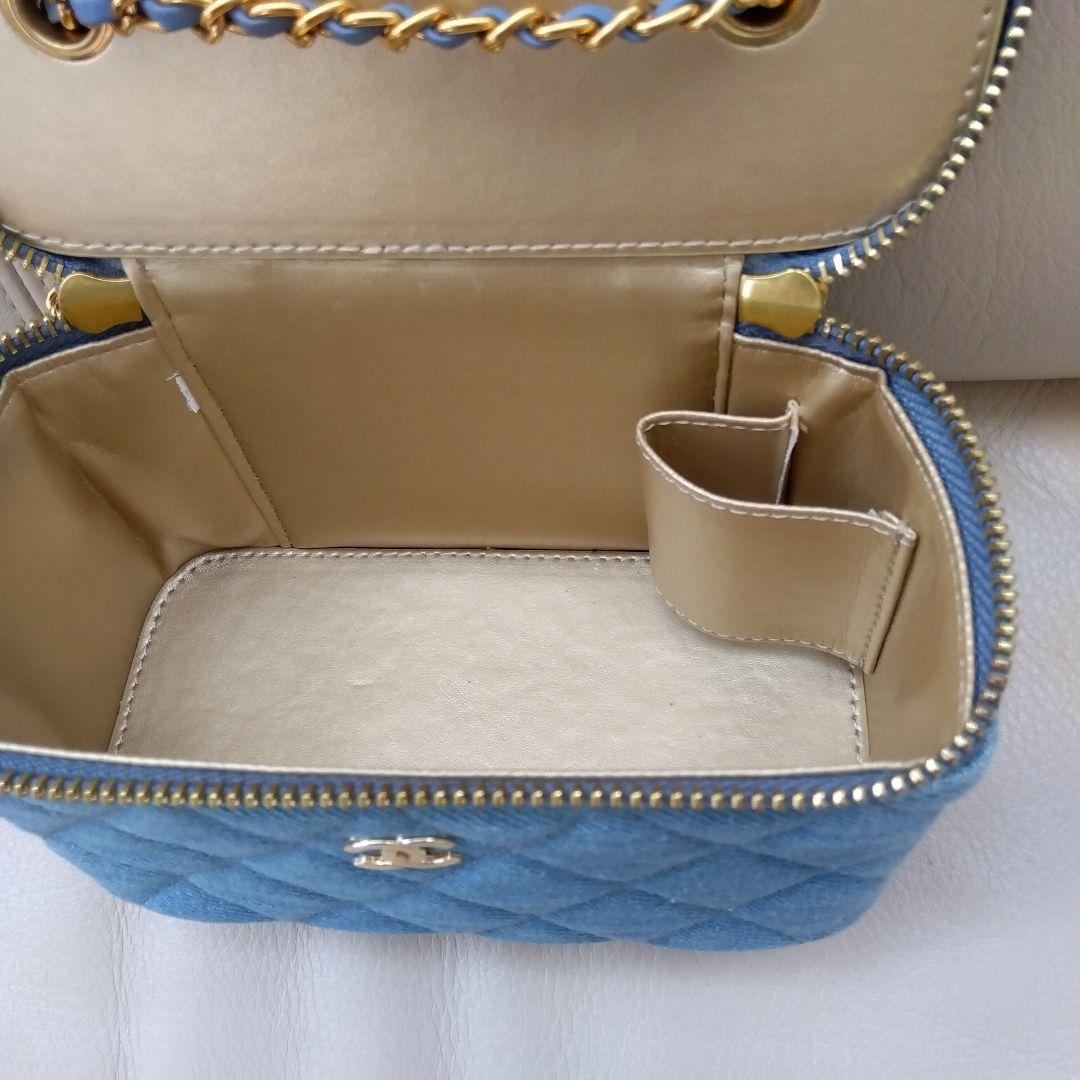 CHANEL シャネル　ブルー デニム チェーンバッグ　ノベルティ