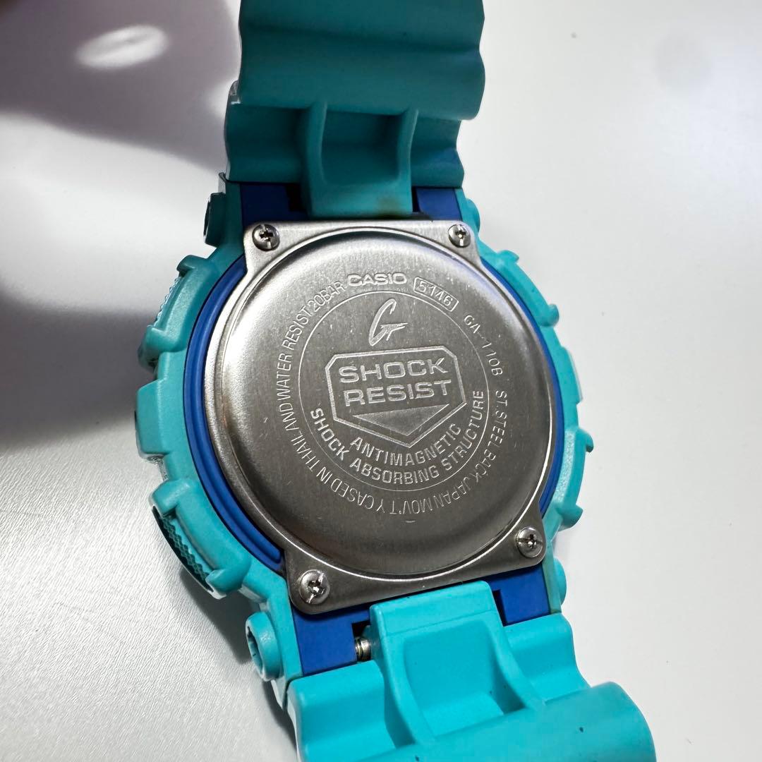 CASIO G-SHOCK 腕時計 GA-110B ハイパーカラー　水色