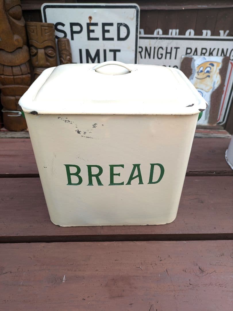 イギリス アンティーク ホーロー BREAD缶 【大】ブレッド缶　ブレッドケース