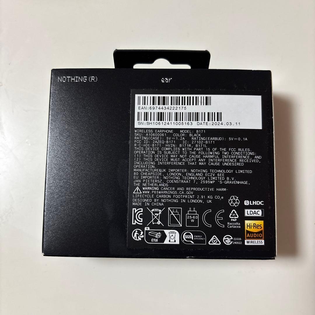 NOTHING Ear ブラック