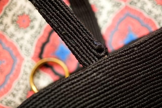 USA 1940's SILK CORD BAG SHELL アンティークバッグ