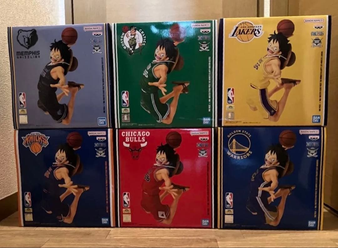 【即日発送】ワンピース × NBA ルフィ フィギュア 6種コンプセット