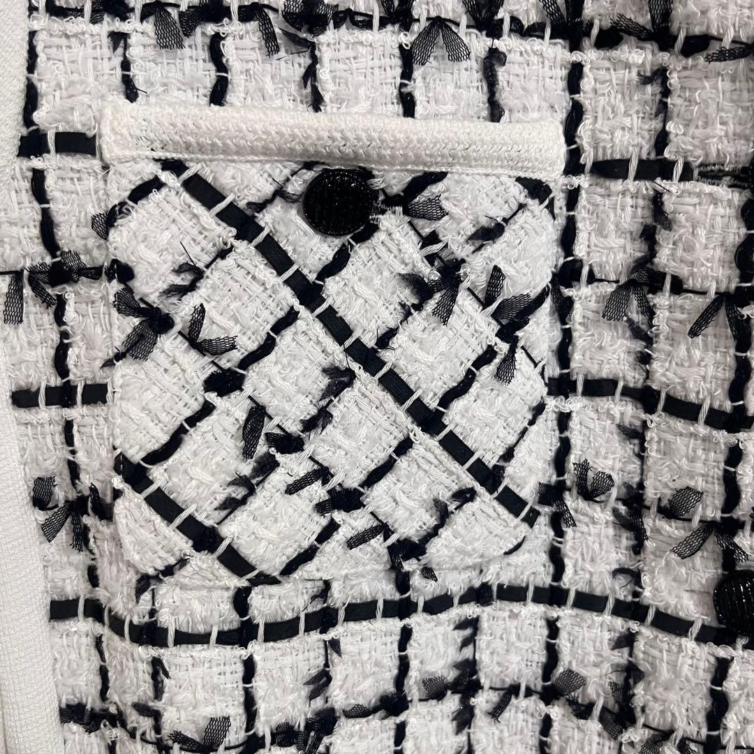 新品☆ANAYI チュールツイードニットコンビ カーディガン/セオリー、23区