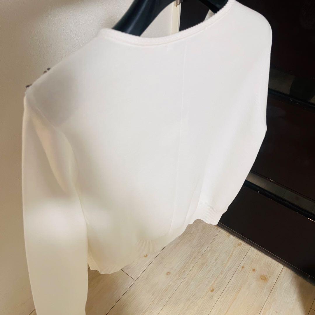 新品☆ANAYI チュールツイードニットコンビ カーディガン/セオリー、23区