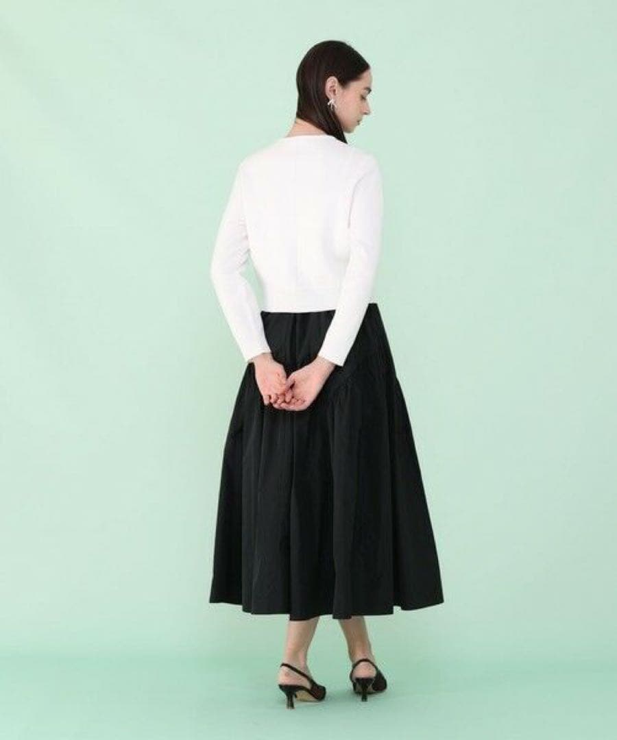 新品☆ANAYI チュールツイードニットコンビ カーディガン/セオリー、23区