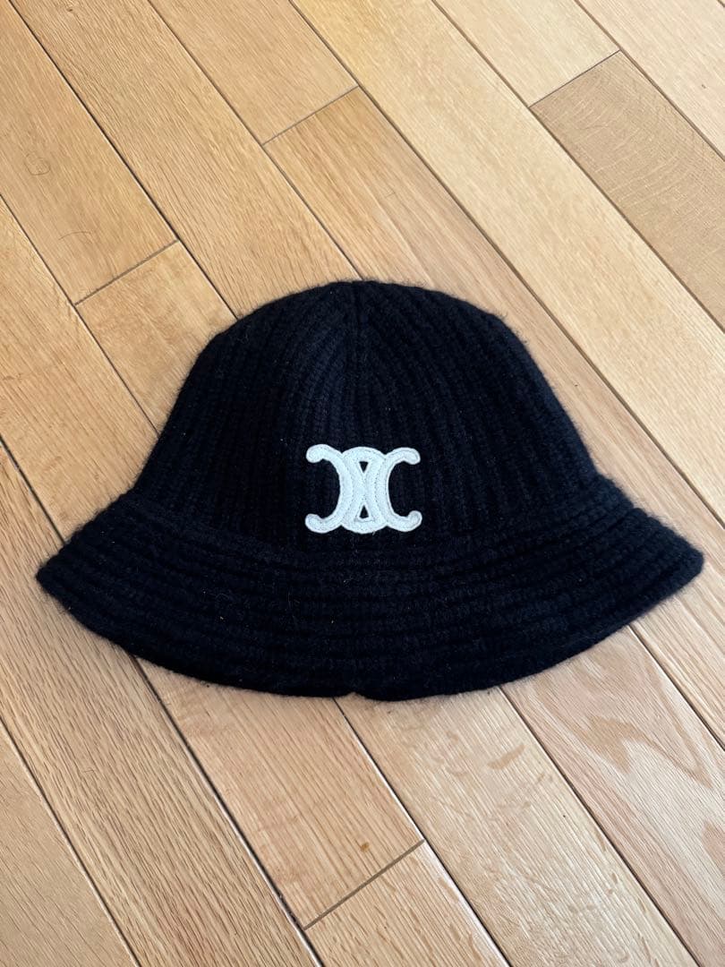 CELINE ニットクロシェハット