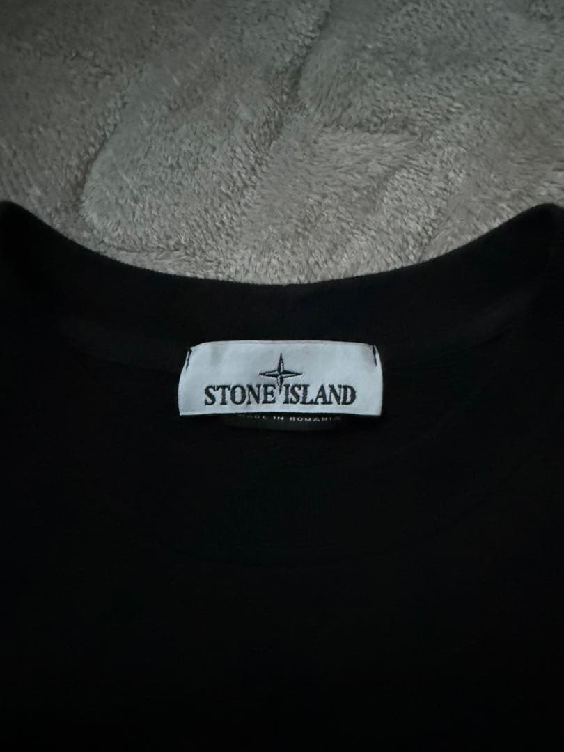 STONE  ブラック クルーネック トレーナー