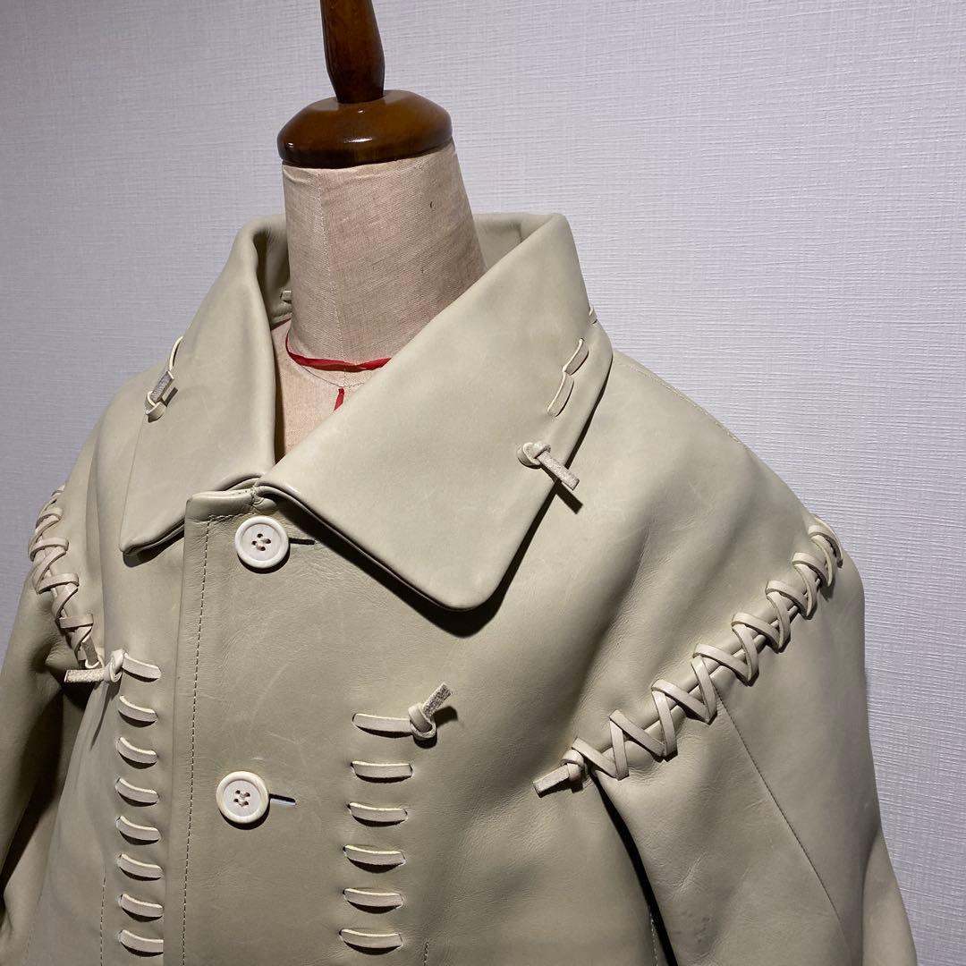 コムデギャルソン 05ss 激レア!! 編み込み ショートレザージャケット