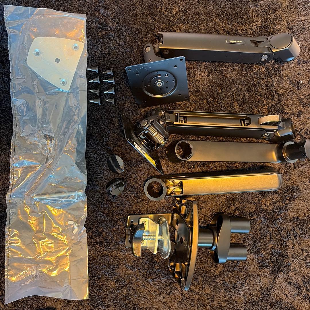 【中古美品】アマゾンベーシック デュアルモニターアーム