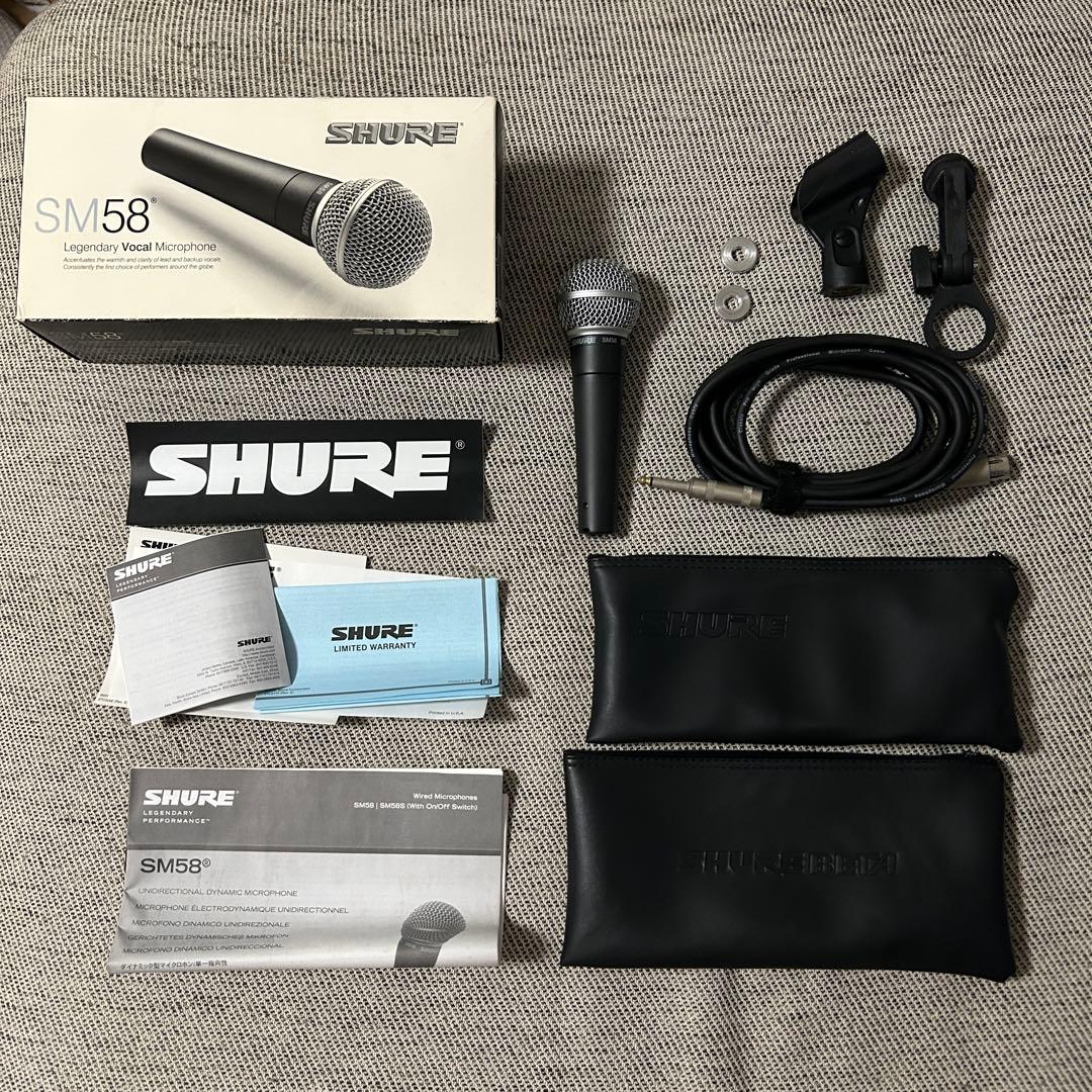 SHURE SM58 ダイナミックマイク ケーブルセット