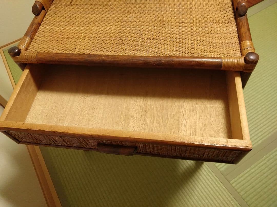 籐　鏡台　アンティーク　ビンテージ