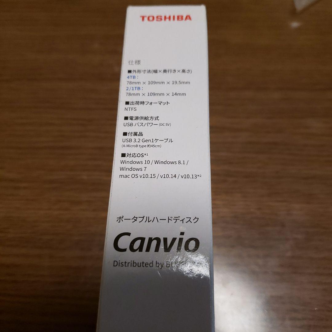 【タイムセール】TOSHIBA Canvio 1TB ポータブルハードディスク