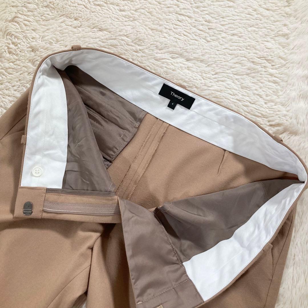 未使用に近い Theory セオリー クロップドパンツ ウール混 キャメル