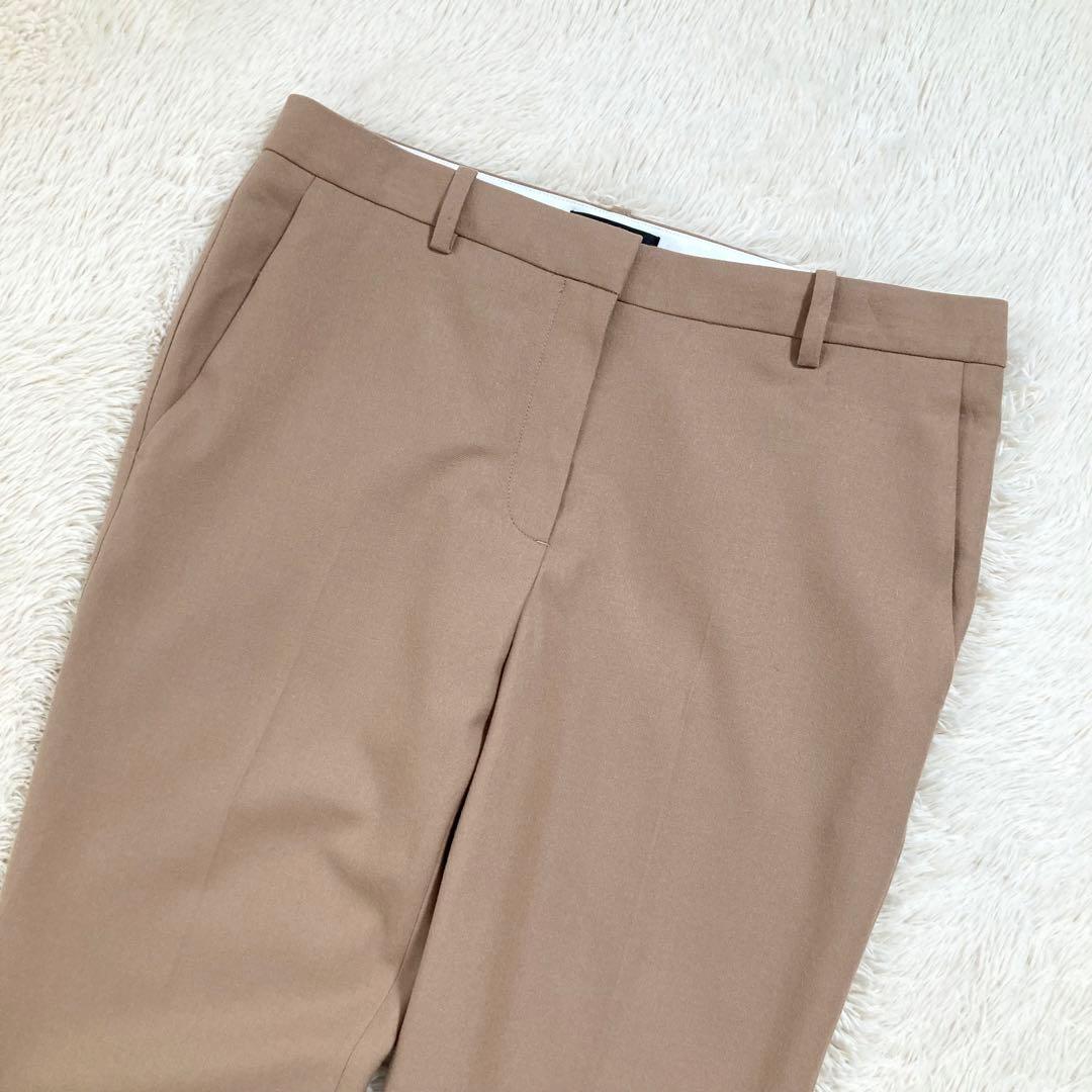 未使用に近い Theory セオリー クロップドパンツ ウール混 キャメル