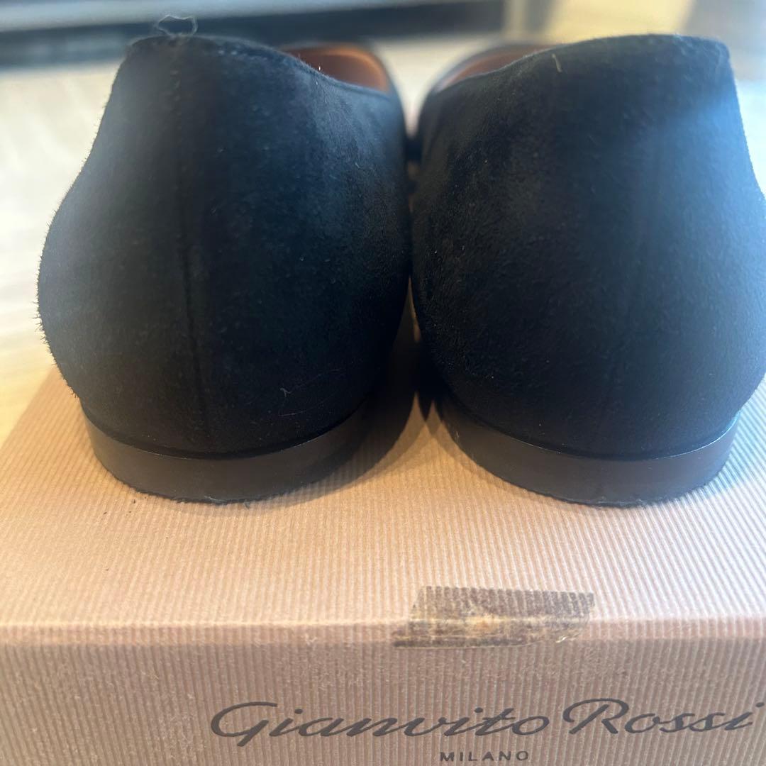 ジャンヴィトロッシ　黒スエードポインテッドトゥパンプス　36 1/2 23.5