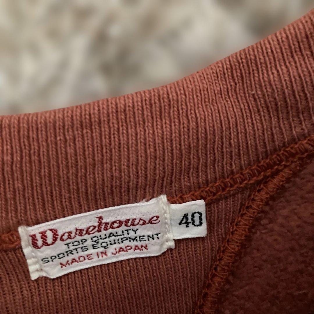 ピ*ノ様 ウエアハウス　スウェット　両面プリント　サーモン色　極美品　サイズ40